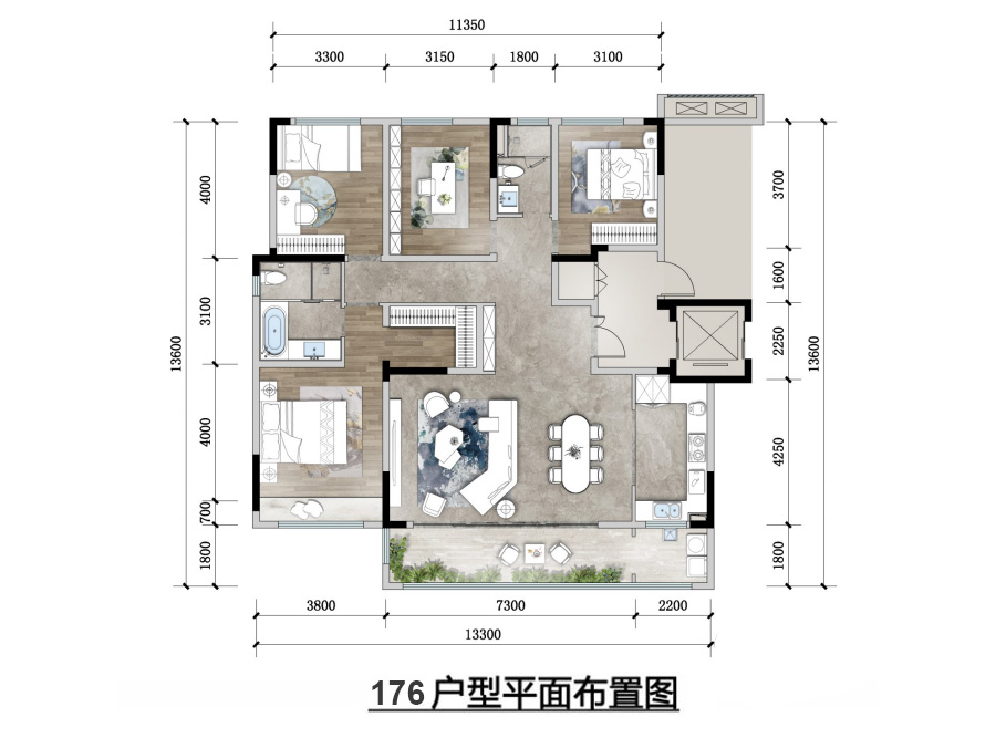 融創國賓雅集戶型圖