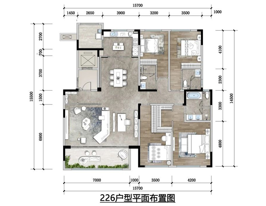 融創國賓雅集戶型圖